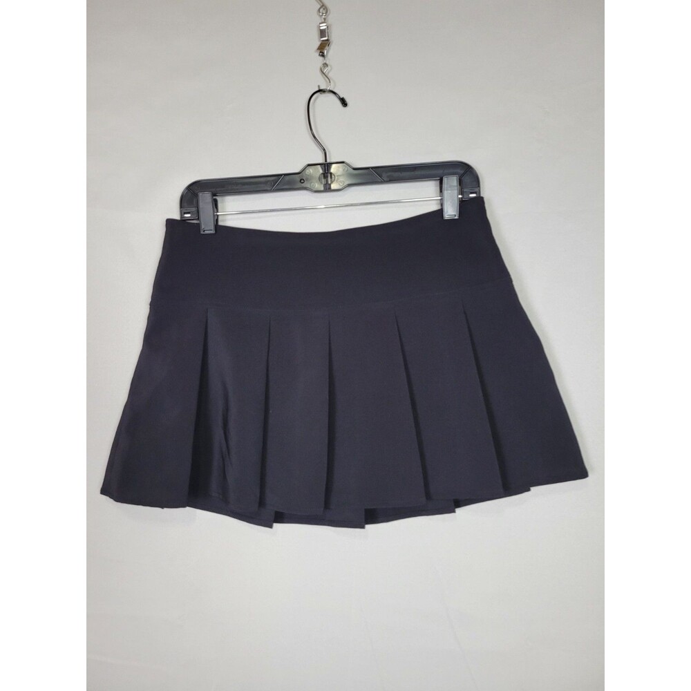 Forever 21 Pleated Black Mini Skirt Womens Medium Dark Academia Gothic Preppy